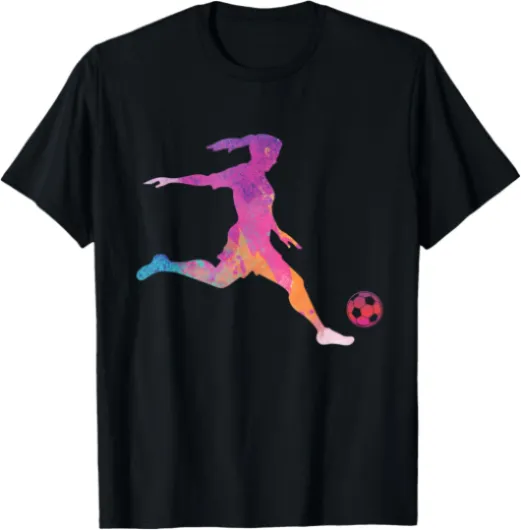 Joueur de Football Femmes Football Cadeau Football Fille T-Shirt